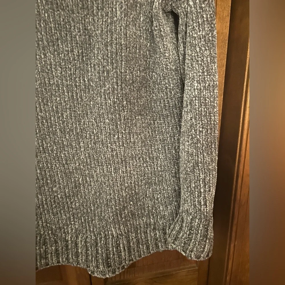 Orvis Women’s Sz M Silver Oversized Chunky Lagenlook Hippie Granola Sweater